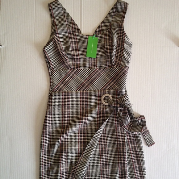 Plaid midi career dress - Picture 2 of 6